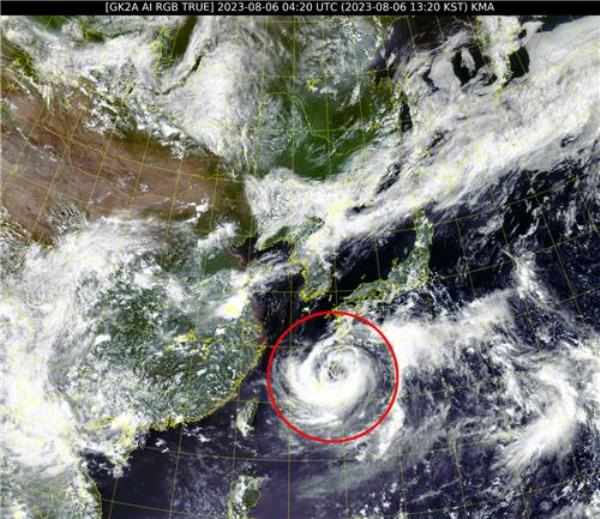 台风“哈农”本周将袭击韩国东南部地区