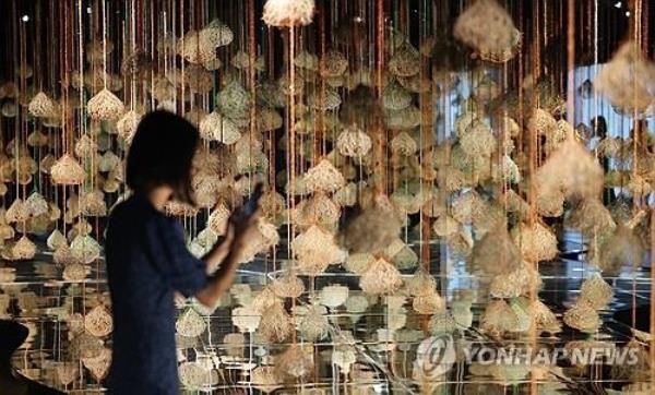 Final touches are made for the Cheo<em></em>ngju Craft Biennale 2023 set to run in the central South Korean city of Cheo<em></em>ngju from Sept. 1-Oct. 15. (Yonhap)