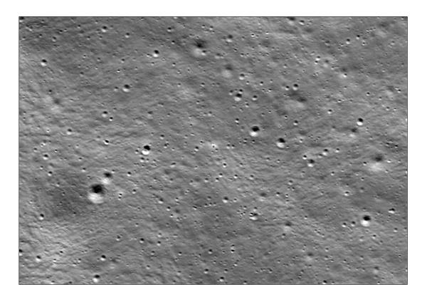 This photo shows Shiv Shakti Point, the landing site of Chandrayaan-3, taken by South Korea's lunar orbiter Danuri at 7:55 a.m. on Aug. 27, 2023, provided by the Ministry of Science and ICT. (PHOTO NOT FOR SALE) (Yonhap)