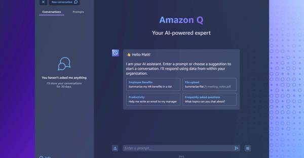 亚马逊推出面向企业的人工智能聊天机器人Q