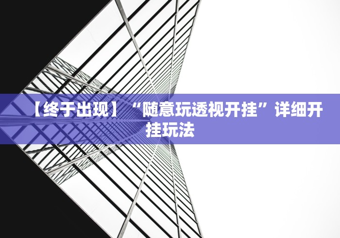 【终于出现】“随意玩透视开挂”详细开挂玩法