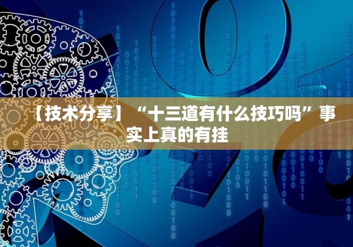 【技术分享】“十三道有什么技巧吗”事实上真的有挂