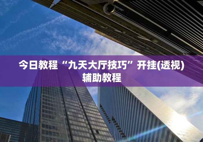 今日教程“九天大厅技巧”开挂(透视)辅助教程 今日教程“九天大厅技巧”开挂(透视)辅助教程