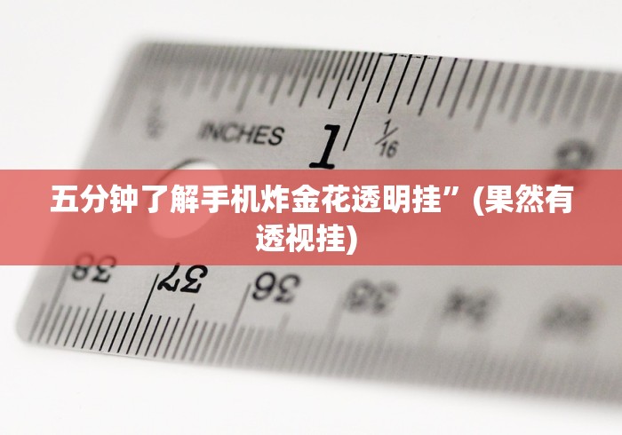 五分钟了解手机炸金花透明挂”(果然有透视挂) 五分钟了解手机炸金花透明挂”(果然有透视挂)