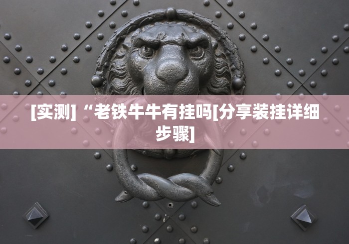 [实测]“老铁牛牛有挂吗[分享装挂详细步骤]