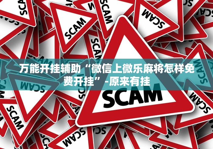 万能开挂辅助“微信上微乐麻将怎样免费开挂”-原来有挂