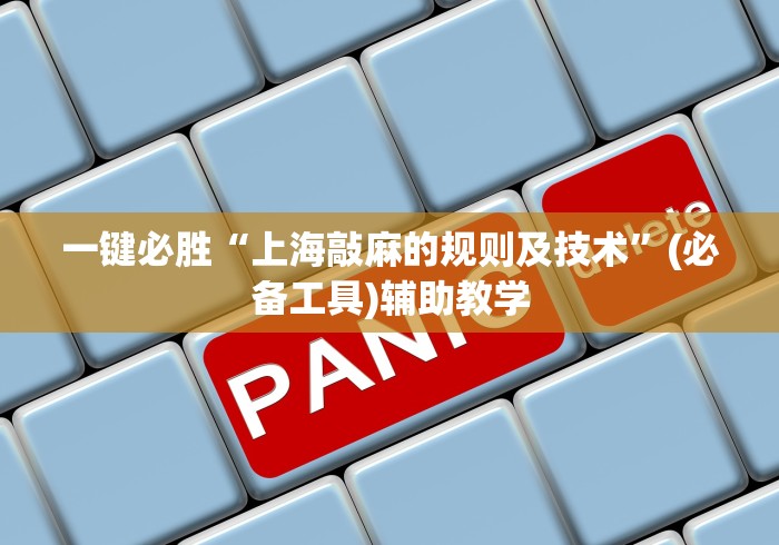 一键必胜“上海敲麻的规则及技术”(必备工具)辅助教学 一键必胜“上海敲麻的规则及技术”(必备工具)辅助教学
