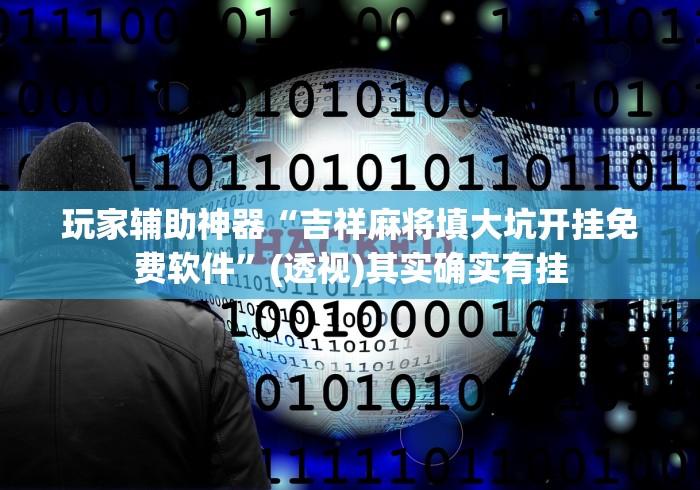 玩家辅助神器“吉祥麻将填大坑开挂免费软件”(透视)其实确实有挂