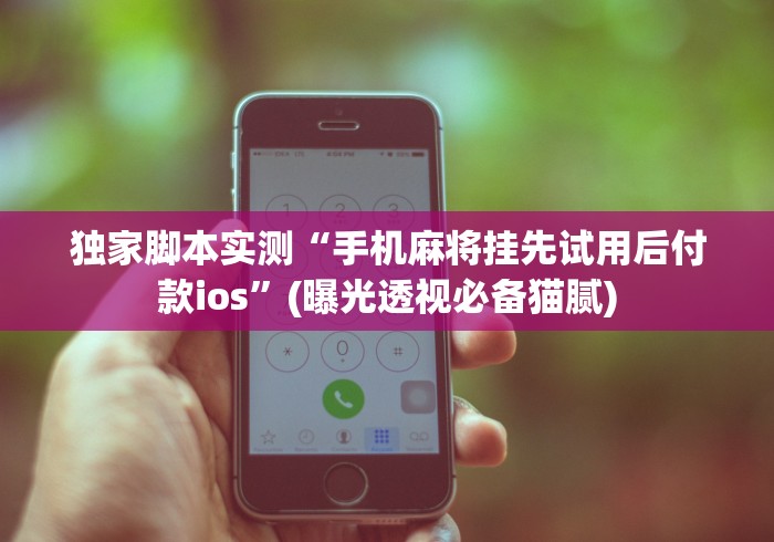 独家脚本实测“手机麻将挂先试用后付款ios”(曝光透视必备猫腻)