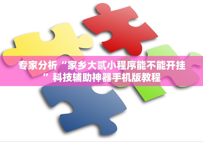 专家分析“家乡大贰小程序能不能开挂”科技辅助神器手机版教程