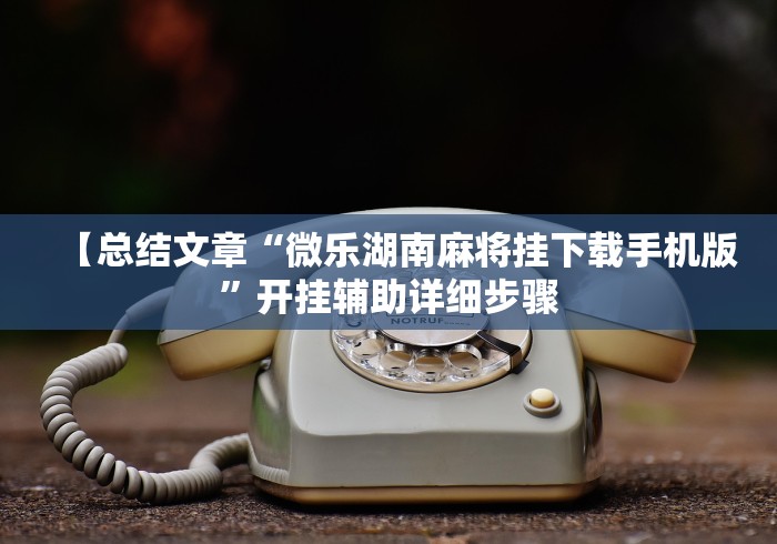 【总结文章“微乐湖南麻将挂下载手机版”开挂辅助详细步骤