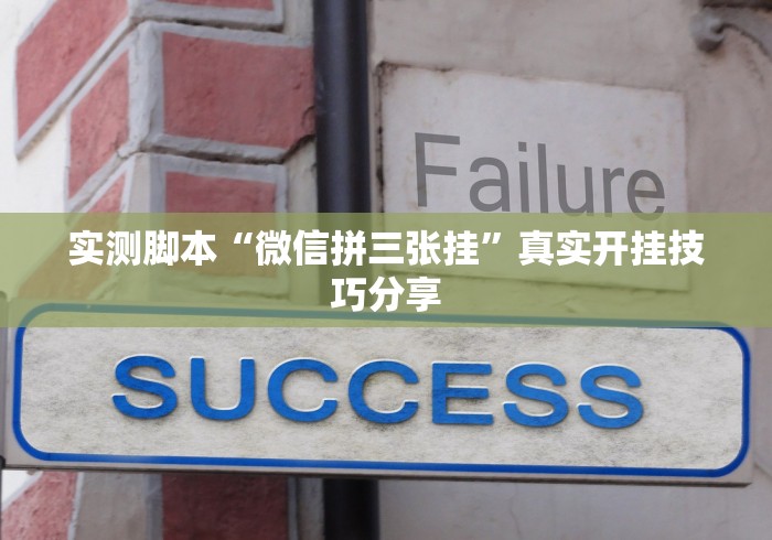 实测脚本“微信拼三张挂”真实开挂技巧分享