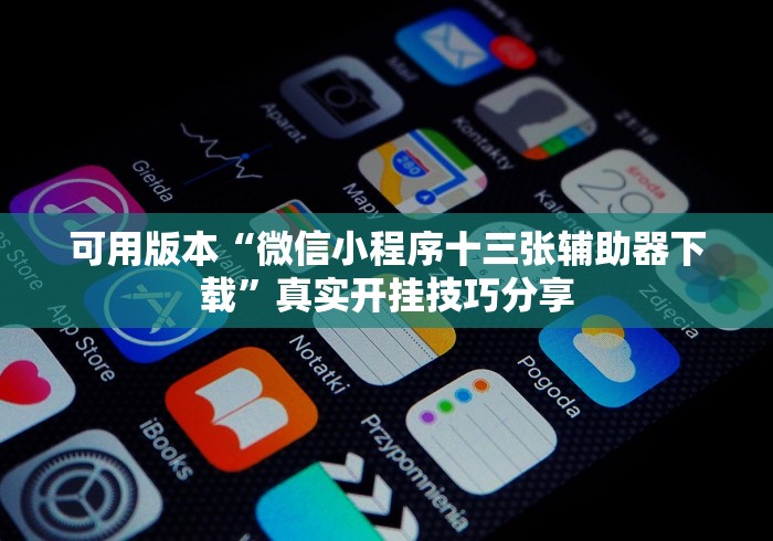 可用版本“微信小程序十三张辅助器下载”真实开挂技巧分享