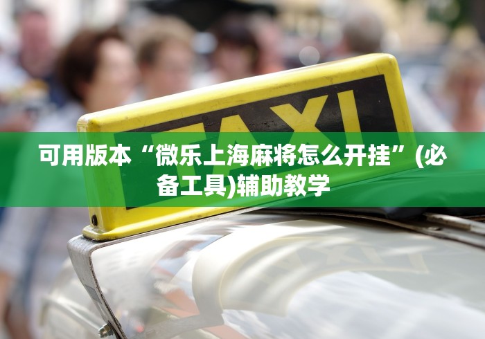 可用版本“微乐上海麻将怎么开挂”(必备工具)辅助教学