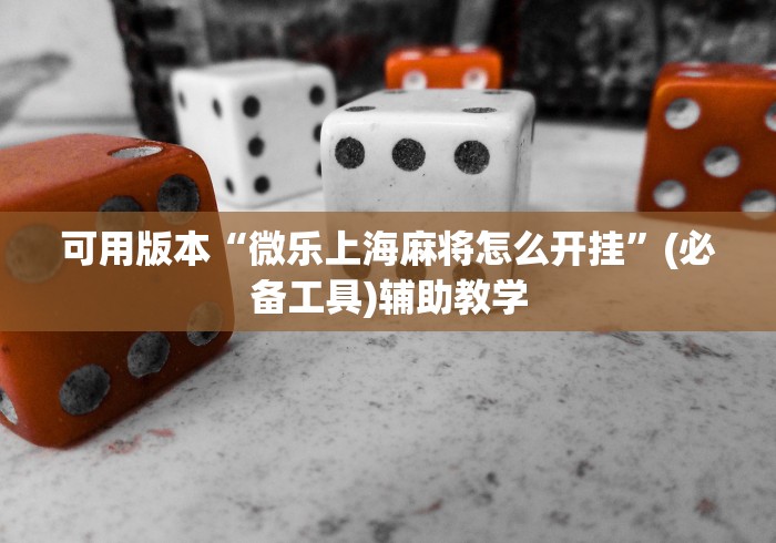 可用版本“微乐上海麻将怎么开挂	”(必备工具)辅助教学