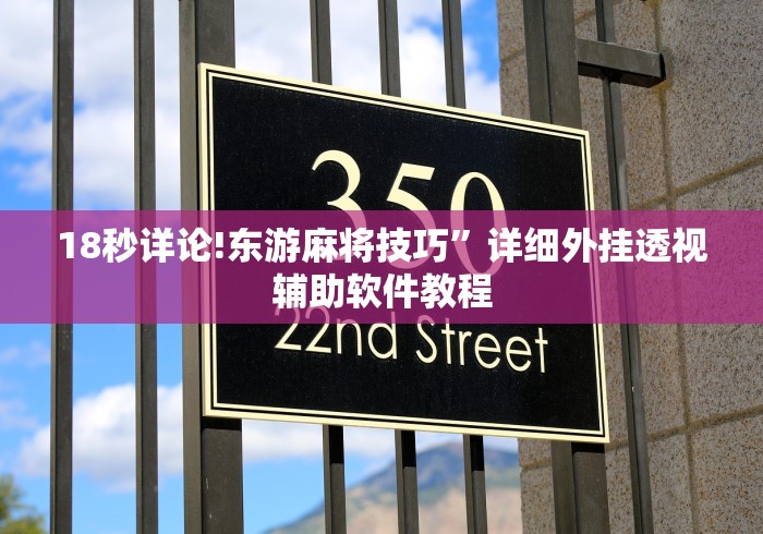 18秒详论!东游麻将技巧”详细外挂透视辅助软件教程
