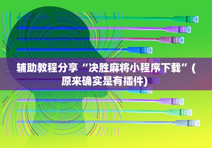 辅助教程分享“决胜麻将小程序下载	”(原来确实是有插件) 