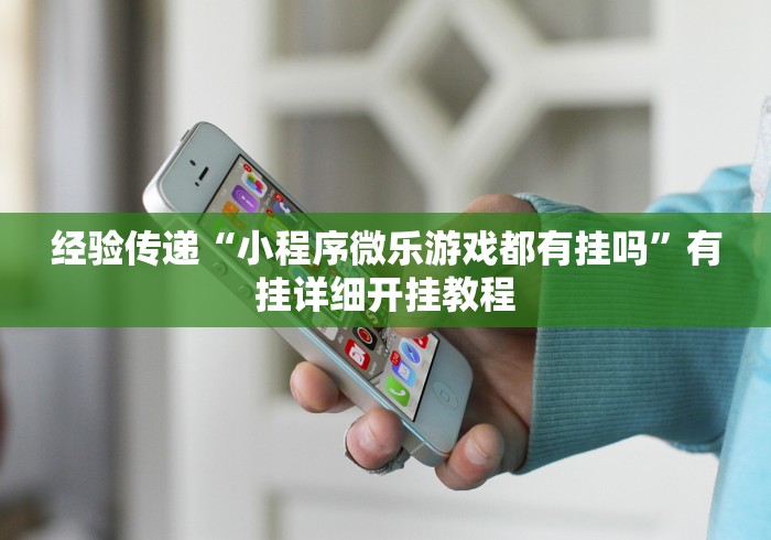 经验传递“小程序微乐游戏都有挂吗”有挂详细开挂教程