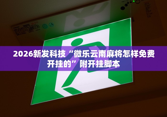 2026新发科技“微乐云南麻将怎样免费开挂的”附开挂脚本