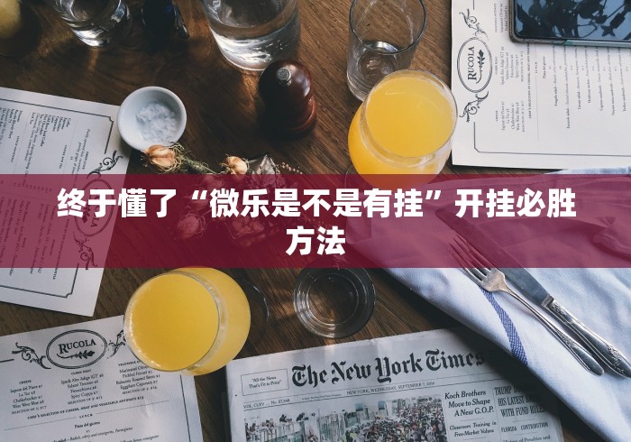 终于懂了“微乐是不是有挂”开挂必胜方法