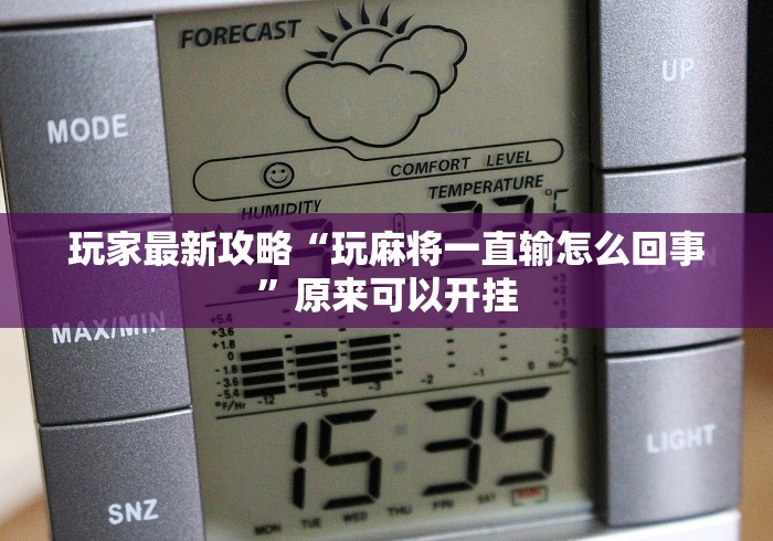 玩家最新攻略“玩麻将一直输怎么回事”原来可以开挂