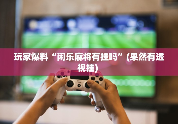 玩家爆料“闲乐麻将有挂吗	”(果然有透视挂) 