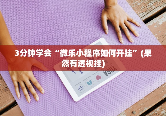 3分钟学会“微乐小程序如何开挂”(果然有透视挂)