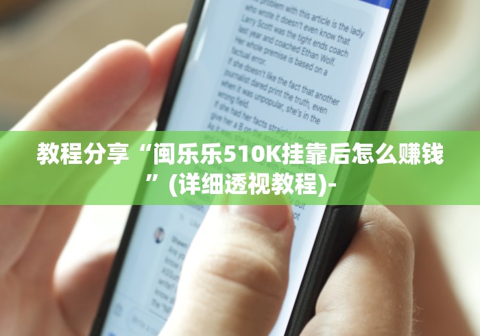 教程分享“闽乐乐510K挂靠后怎么赚钱”(详细透视教程)-