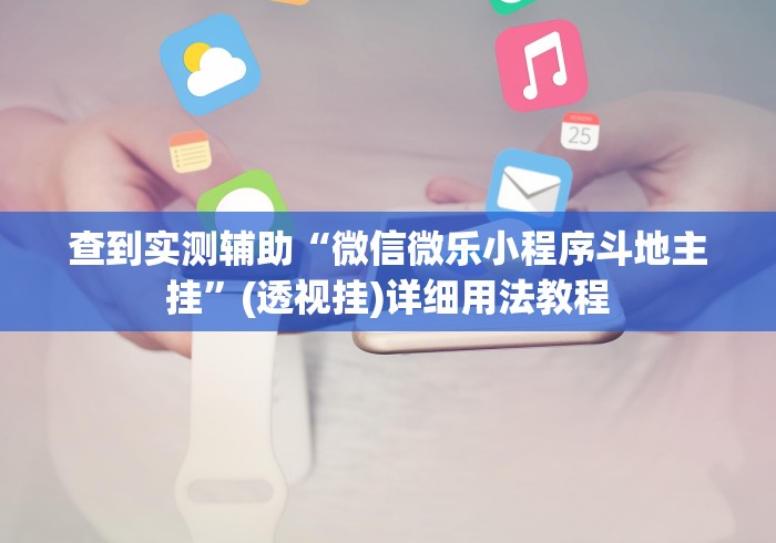 查到实测辅助“微信微乐小程序斗地主挂”(透视挂)详细用法教程