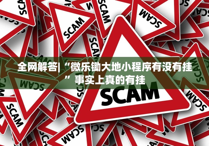 全网解答|“微乐锄大地小程序有没有挂”事实上真的有挂