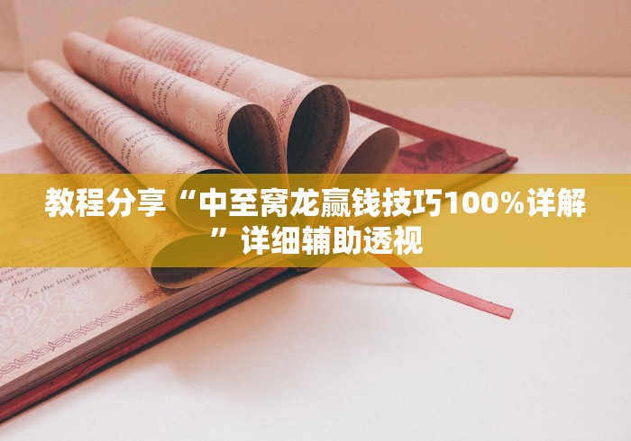 教程分享“中至窝龙赢钱技巧100%详解”详细辅助透视