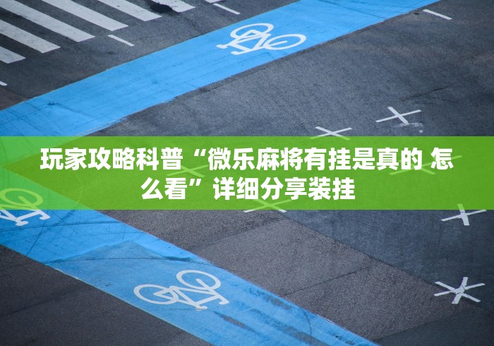 玩家攻略科普“微乐麻将有挂是真的 怎么看”详细分享装挂