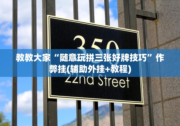 教教大家“随意玩拼三张好牌技巧”作弊挂(辅助外挂+教程)