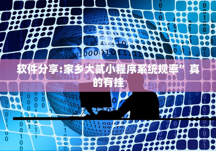 软件分享:家乡大贰小程序系统规率”真的有挂