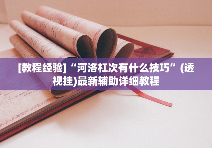 [教程经验]“河洛杠次有什么技巧”(透视挂)最新辅助详细教程