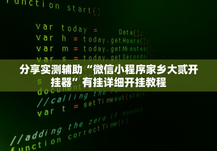 分享实测辅助“微信小程序家乡大贰开挂器”有挂详细开挂教程