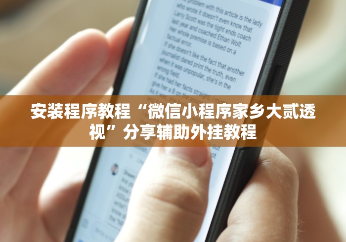 安装程序教程“微信小程序家乡大贰透视”分享辅助外挂教程