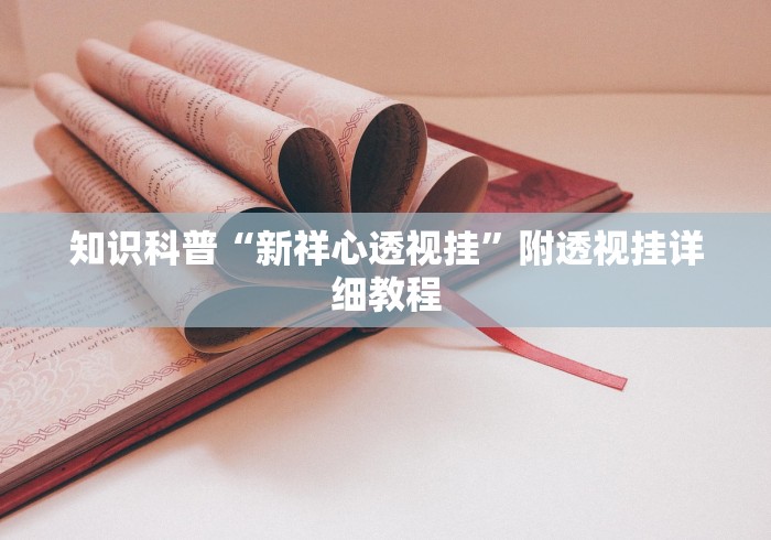 知识科普“新祥心透视挂”附透视挂详细教程