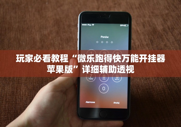 玩家必看教程“微乐跑得快万能开挂器苹果版”详细辅助透视