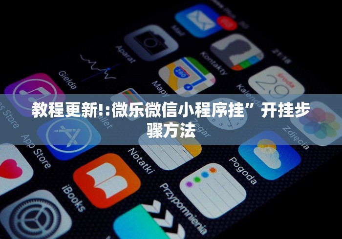教程更新!:微乐微信小程序挂”开挂步骤方法