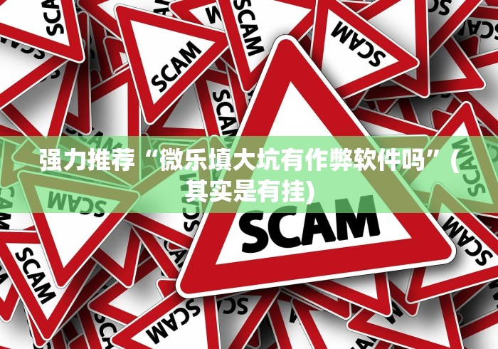强力推荐“微乐填大坑有作弊软件吗	”(其实是有挂)