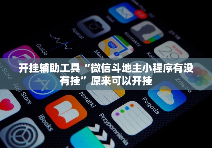 开挂辅助工具“微信斗地主小程序有没有挂”原来可以开挂