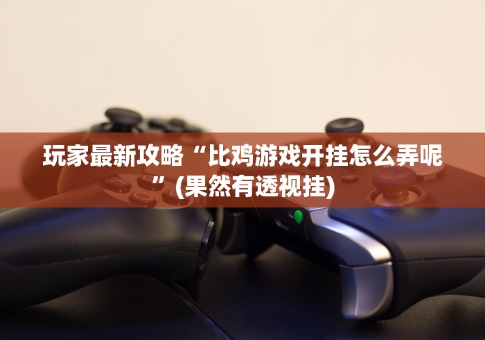 玩家最新攻略“比鸡游戏开挂怎么弄呢”(果然有透视挂)