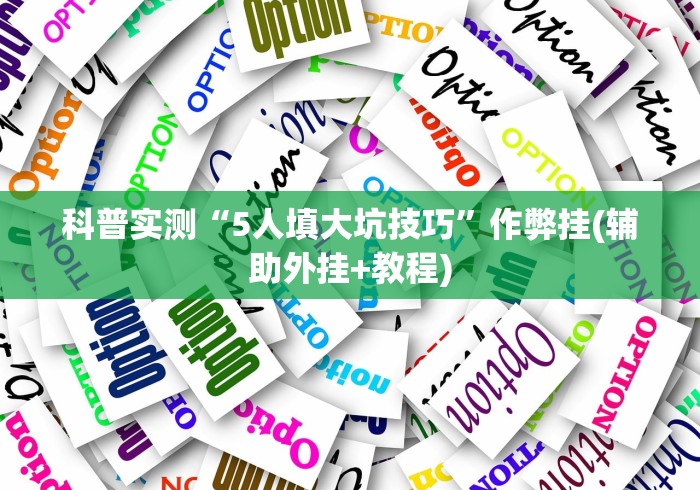 科普实测“5人填大坑技巧”作弊挂(辅助外挂+教程)