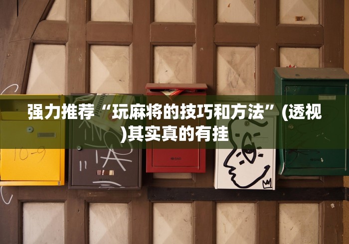 强力推荐“玩麻将的技巧和方法	”(透视)其实真的有挂