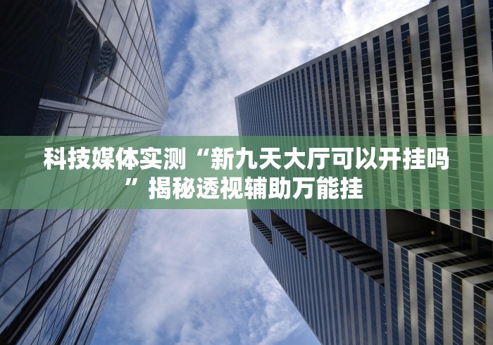 科技媒体实测“新九天大厅可以开挂吗	”揭秘透视辅助万能挂 