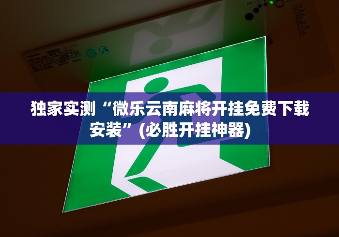 独家实测“微乐云南麻将开挂免费下载安装”(必胜开挂神器)