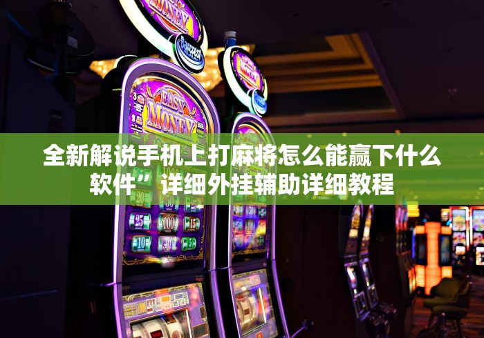 全新解说手机上打麻将怎么能赢下什么软件”详细外挂辅助详细教程